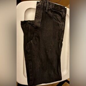 Rustler Jeans Mens 31x30 Black Denim Straight Leg Workwear Outdoor Faded Classic